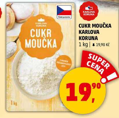 CUKR MOUČKA KARLOVA KORUNA, 1 kg 