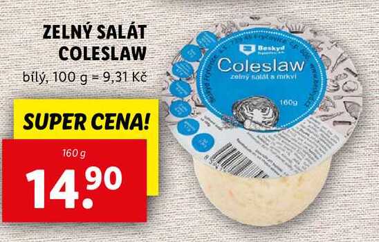 ZELNÝ SALÁT COLESLAW, 160 g