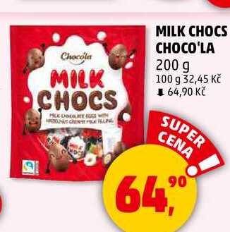 MILK CHOCS CHOCO'LA, 200 g 