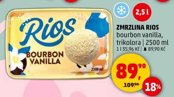 ZMRZLINA RIOS bourbon vanilla, trikolora, 2500 ml 