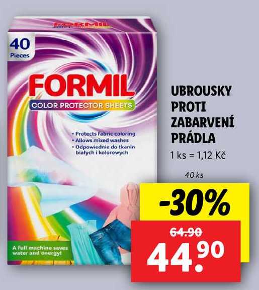 UBROUSKY PROTI ZABARVENÍ PRÁDL, 40 ks