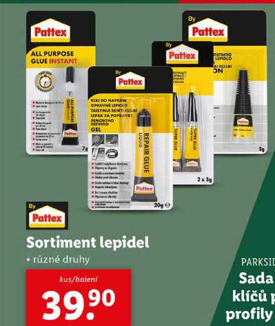 Sortiment lepidel 