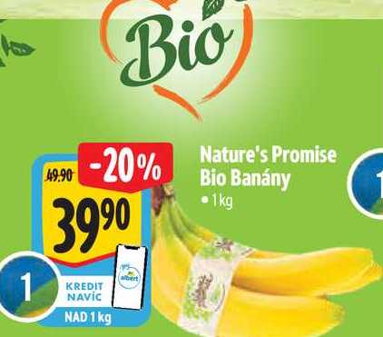 Bio Nature's Promise Bio Banány .1kg 