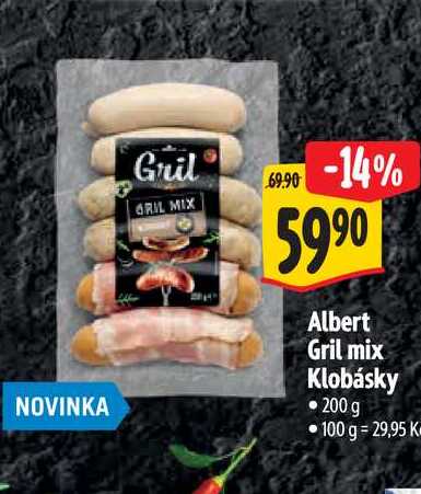 Albert Gril mix Klobásky 200 g 