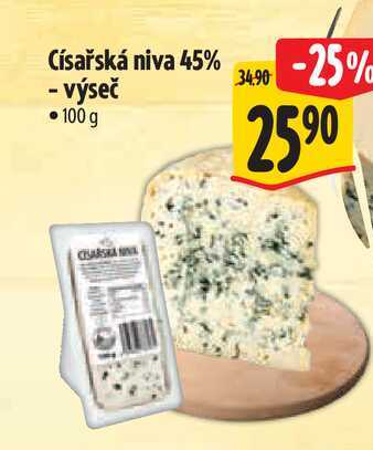 Císařská niva 45% - výseč 100 g 