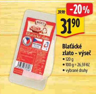 Blaťácké zlato výseč 120 g 