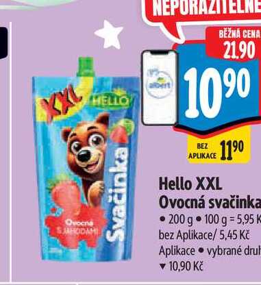 Hello XXL Ovocná svačinka 200 g 