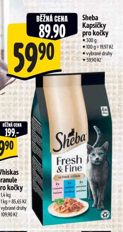 Sheba Kapsičky pro kočky 300 g 