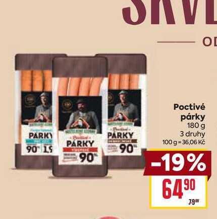 Poctivé párky 180 g