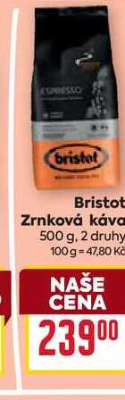 Bristot Zrnková káva 500 g