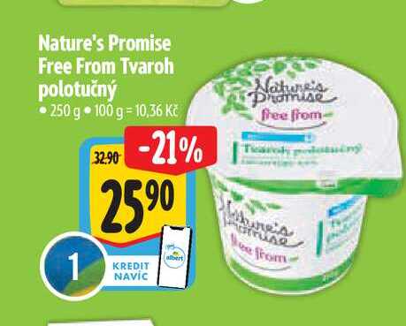 Nature's Promise Free From Tvaroh polotučný 250 g 