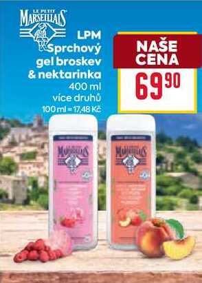 LPM Sprchový gel broskev & nektarinka 400 ml 