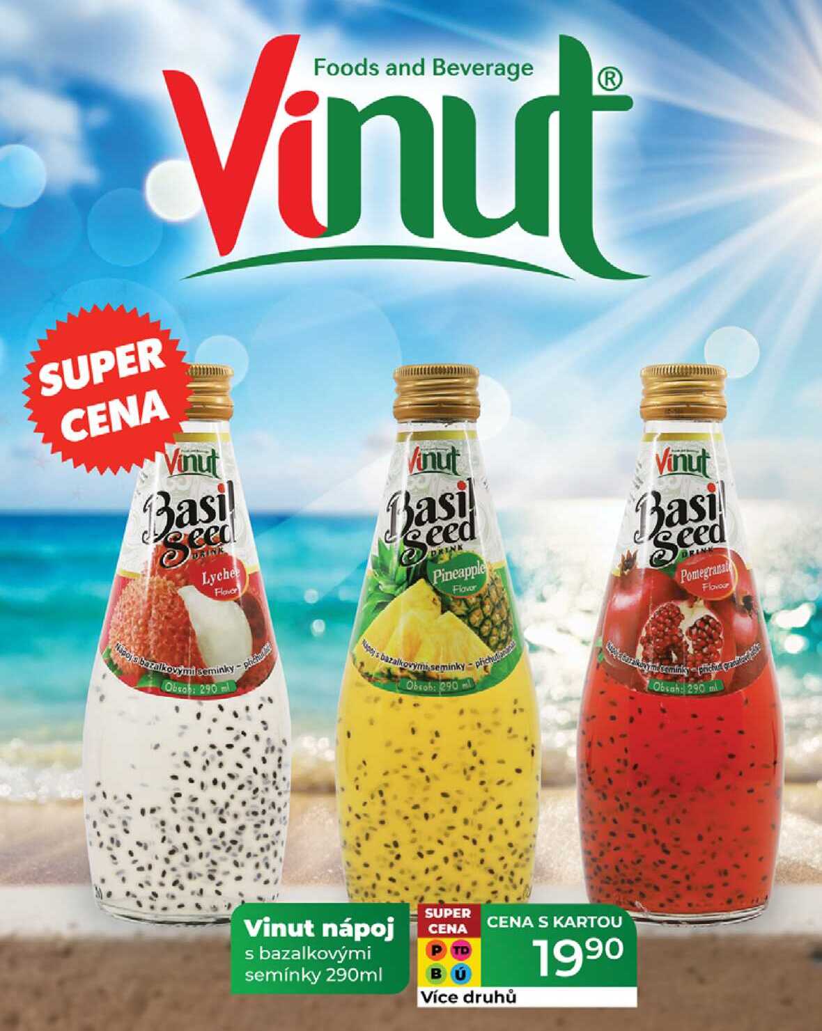 Vinut nápoj s bazalkovými semínky 290ml  