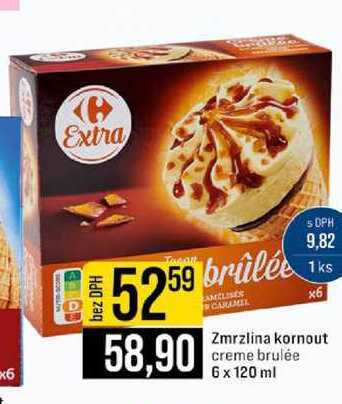 Zmrzlina kornout creme brulée 6 x 120 ml 