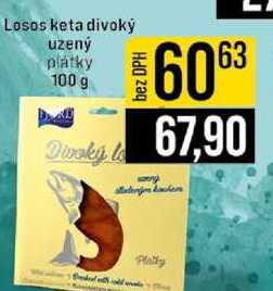 Losos keta divoký uzený platky 100 g 