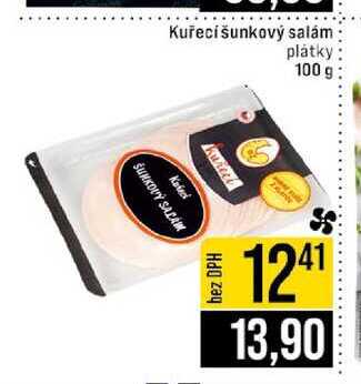 Kuřecí šunkový salám plátky 100 g