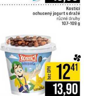 Kostici ochucený jogurt s dražé různé druhy 107-109 g 