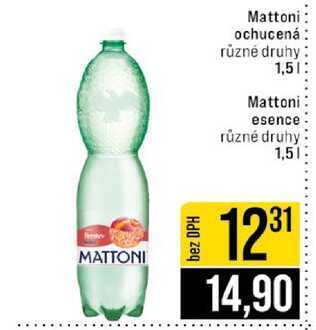Mattoni ochucená různé druhy 1,5l Mattoni esence různé druhy 1,5l