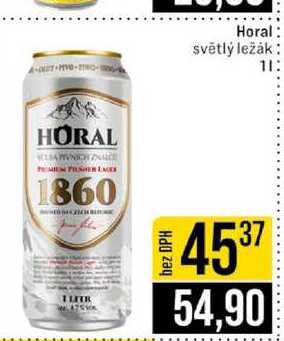 Horal světlý ležák 1l