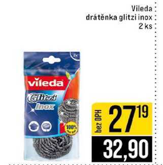 Vileda drátěnka glitzi inox 2ks