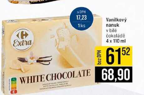 Vanilkový nanuk v bílé čokoládě 4 x 110 ml 