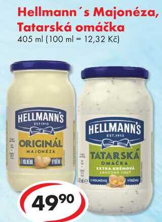 Hellmann's Majonéza, Tatarská omáčka, 405 ml 