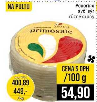 Pecorino ovčí sýr různé druhy 100g