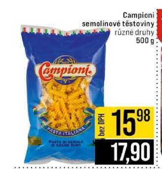 Campioni semolinové těstoviny různé druhy 500 g 