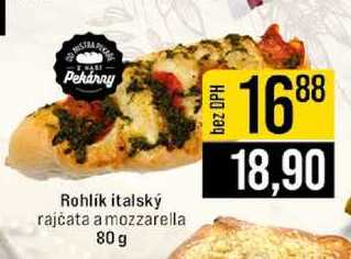 Rohlik italský rajčata a mozzarella 80 g 
