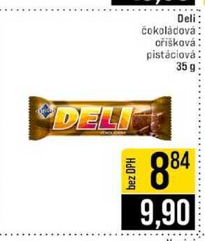 Deli čokoládová oříšková pistáciová 35 g 