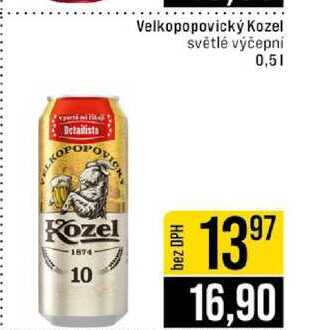 Velkopopovický Kozel světlé výčepní 0,5l