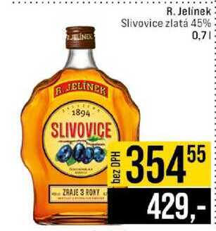 R. Jelinek Slivovice zlatá 45% 0,7l