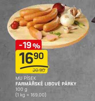 FARMÁŘSKÉ LIBOVÉ PÁRKY 100 g 