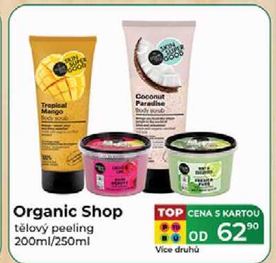 Organic Shop tělový peeling 200ml/250ml 