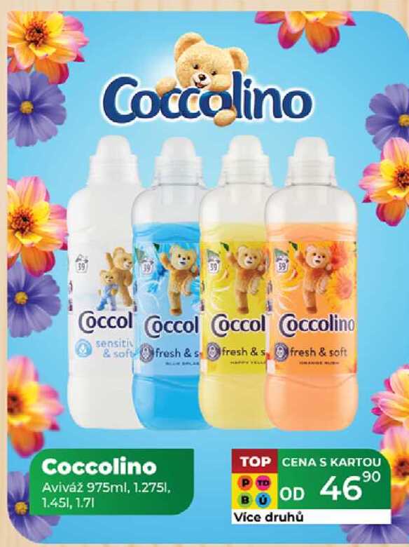 Coccolino Aviváž 975ml, 1.2751, 1.451, 1.71  