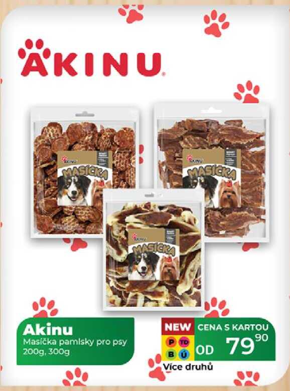 Akinu Masička pamlsky pro psy 200g, 300g 