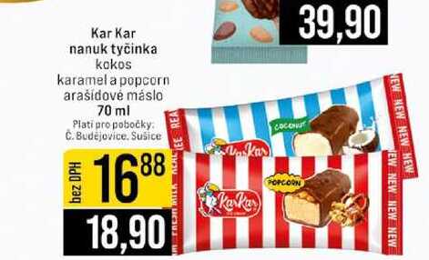 Kar Kar nanuk karamel a popcorn arašidové máslo 70 ml 