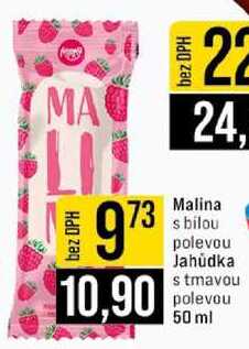 Malina s bilou polevou Jahůdka s tmavou polevou 50 ml 