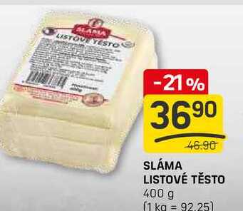 SLÁMA LISTOVÉ TĚSTO 400 g 