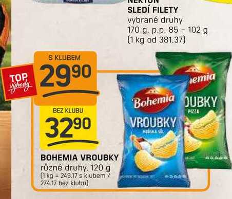BOHEMIA VROUBKY různé druhy, 120 g 