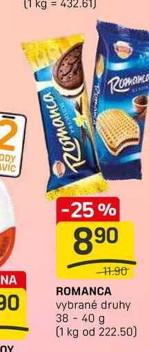 ROMANCA vybrané druhy 38-40 g