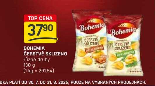 BOHEMIA ČERSTVĚ SKLIZENO SKLIZENO různé druhy 130 g 
