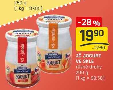 JČ JOGURT VE SKLE různé druhy 200 g