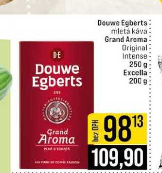 Douwe Egberts mletá káva Grand Aroma Original Intense 250 g Excella 200 g 