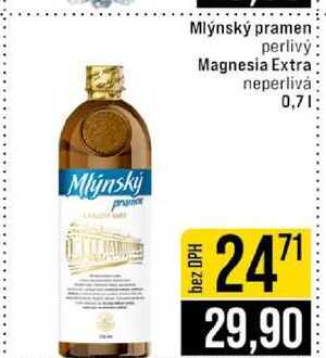 Mlýnský pramen perlivý Magnesia Extra neperlivȧ 0,7l
