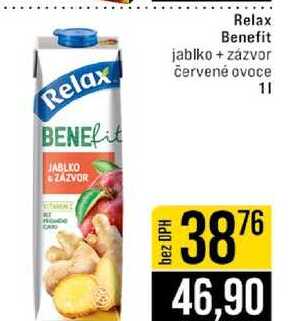 Relax Benefit jablko + zázvor červené ovoce 1l