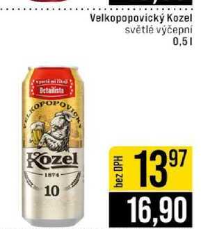 Velkopopovický Kozel světlé výčepní 0,5l