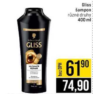 Gliss šampon různé druhy 400 ml 