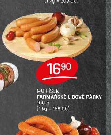 FARMÁŘSKÉ LIBOVÉ PÁRKY 100 g