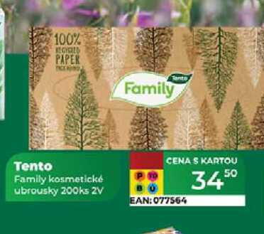 Tento Family kosmetické ubrousky 200ks 2V  